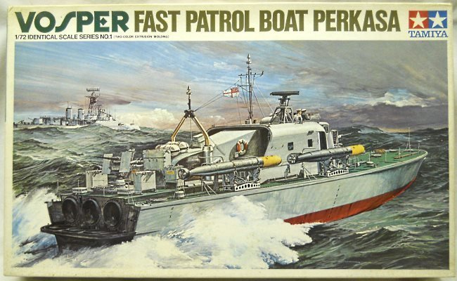 Tamiya 1/72 Vosper Fast Patrol Boat Perkasa Motorized, PT7201 plastic model kit